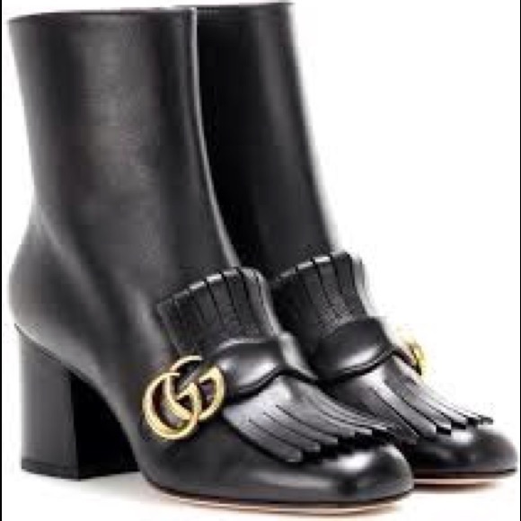 Gucci Marmont Boot Fringe Kilty Bootie NWOT - Picture 1 of 13